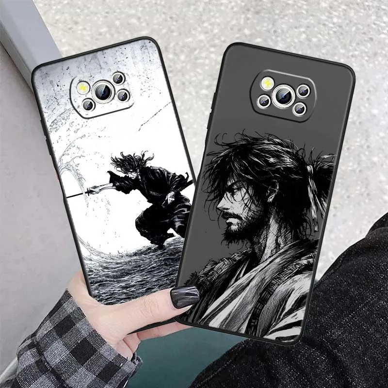 Funda Vagabond Samurai para Xiaomi Poco C65 C55 C51 C50 C40 F6 F5 F4 M6 M5 M4 X6 X5 5G funda de teléfono negra - imagen 2