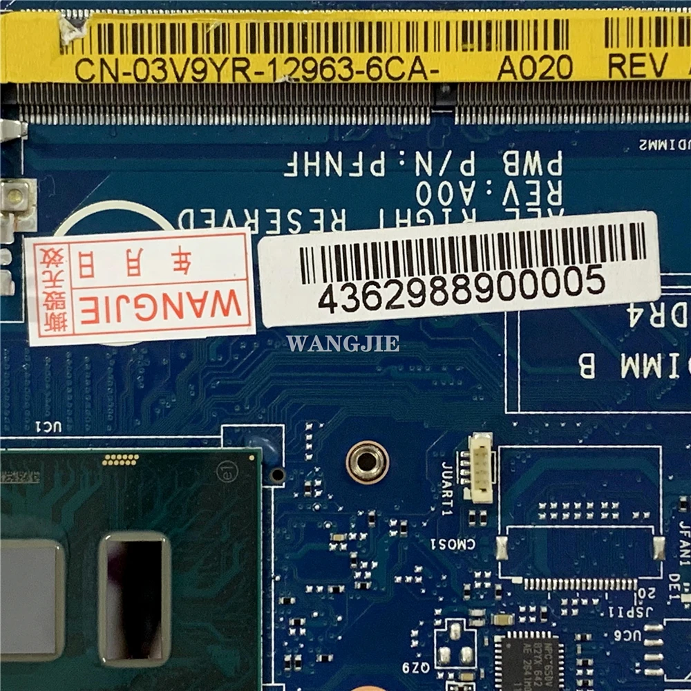 Para Dell Latitude 7480 E7480 placa base de computadora portátil CN-03V9YR 03V9YR 3V9YR CAZ20 LA-E132P REV: 1,0 con SR2ZW I3-7100U reacondicionado - imagen 4