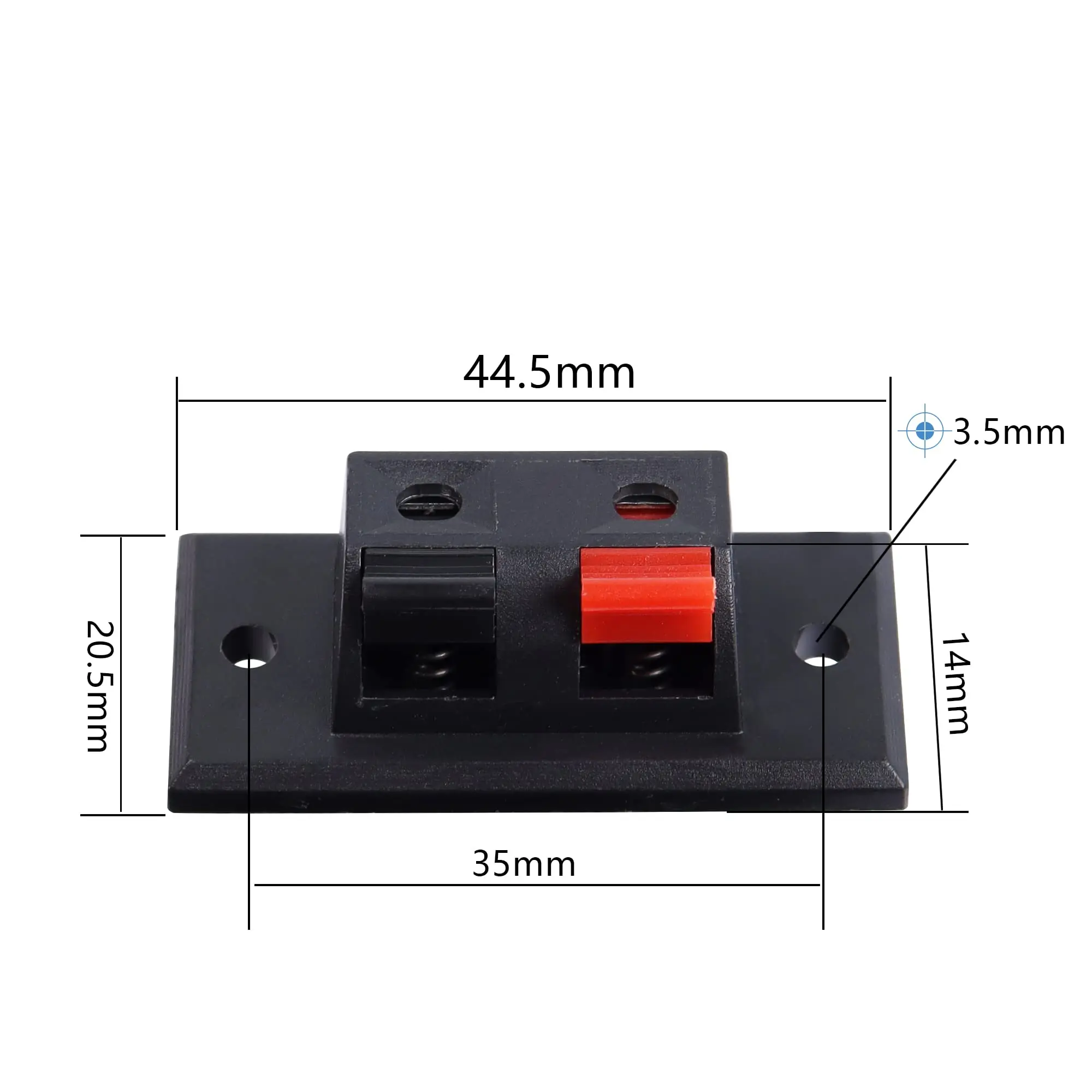 2/6/10 Uds. Conector de liberación de empuje de resorte de enchufe bidireccional bloque de terminales de altavoz - imagen 2