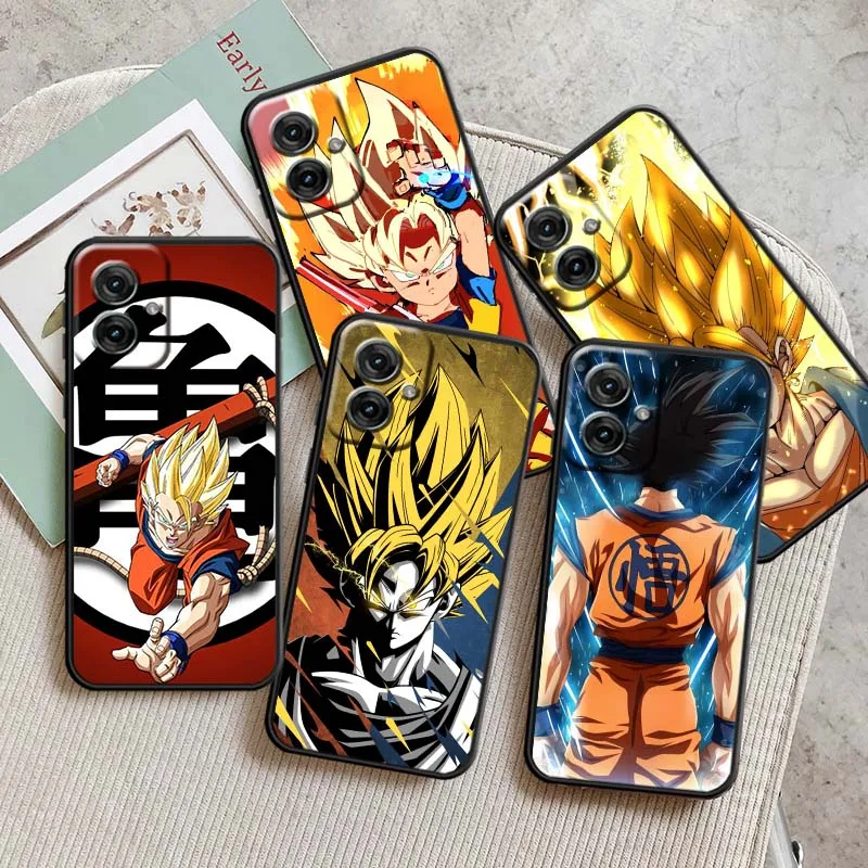 D-Dragons B-Balls funda de teléfono artística de dibujos animados para Motorola G85 Edge 50 G24 G35 G14 G04 40 G72 G34 G31 G Stylus G54 G13 G32 5G negro