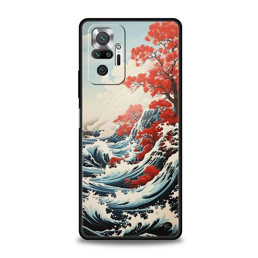 Funda de teléfono para Xiaomi Redmi Note 13, 12, 5G, 9S, 8, 10, 11 Pro, 9T, 13C, 12C, 10C, 9C, 9A, 7 Pro, funda de silicona suave, paisaje japonés - imagen 5