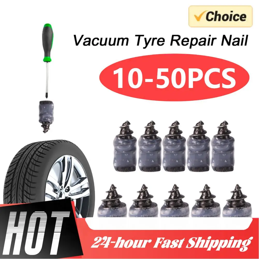 Clavos de reparación de pinchazos de neumáticos para coche, motocicleta, Scooter, bicicleta, vacío, reparación de neumáticos, juego de clavos de Metal de goma, accesorios para coche, 10-50 Uds. - imagen 2