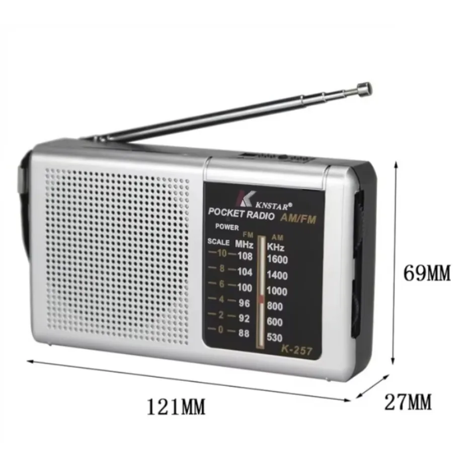 AM FM Mini Radio portátil de dos bandas Banda de onda completa Radio alimentada por batería Altavoz incorporado Radio de emergencia al aire libre para ancianos - imagen 5