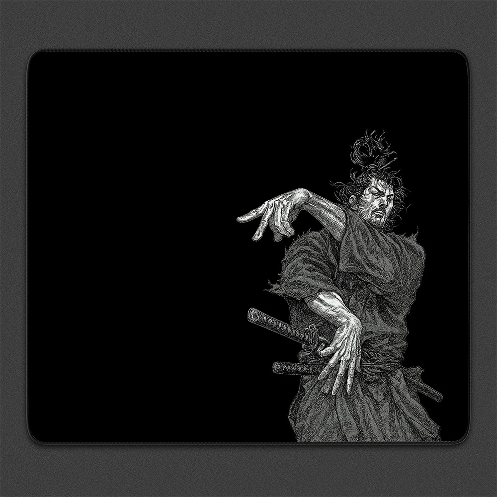 Alfombrilla de ratón para juegos Vagabond Miyamoto Musashi, alfombrilla de ratón profesional de goma samurái para deportes electrónicos, alfombrilla de ratón de superficie impermeable - imagen 2