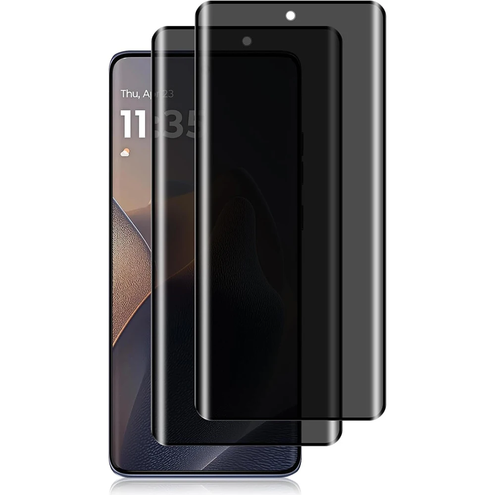 Protector de pantalla de privacidad de vidrio templado 3D curvado antiespía para Motorola Edge 60 Fusion para película de fusión Moto Edge 60
