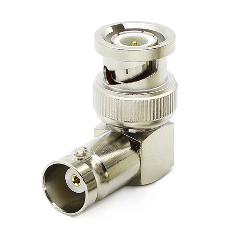 1 Uds Q9 BNC macho hembra conector de ángulo recto de 90 grados BNC macho a BNC hembra adaptador de vídeo en forma de L latón niquelado - imagen 4