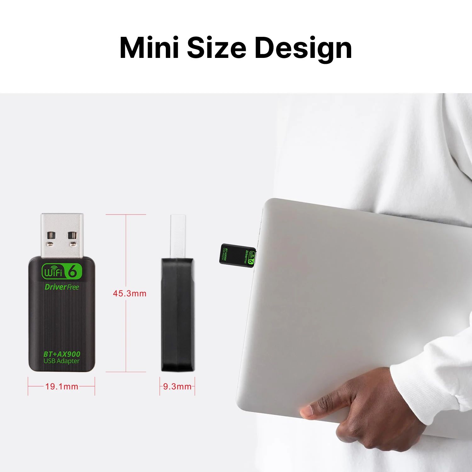 WiFi 6 AX600/AX900 Bluetooth 5,4 WiFi adaptador USB tarjeta de red inalámbrica 2,4G y 5GHz Wi-Fi para PC/portátil Win10/11 controlador gratis - imagen 5