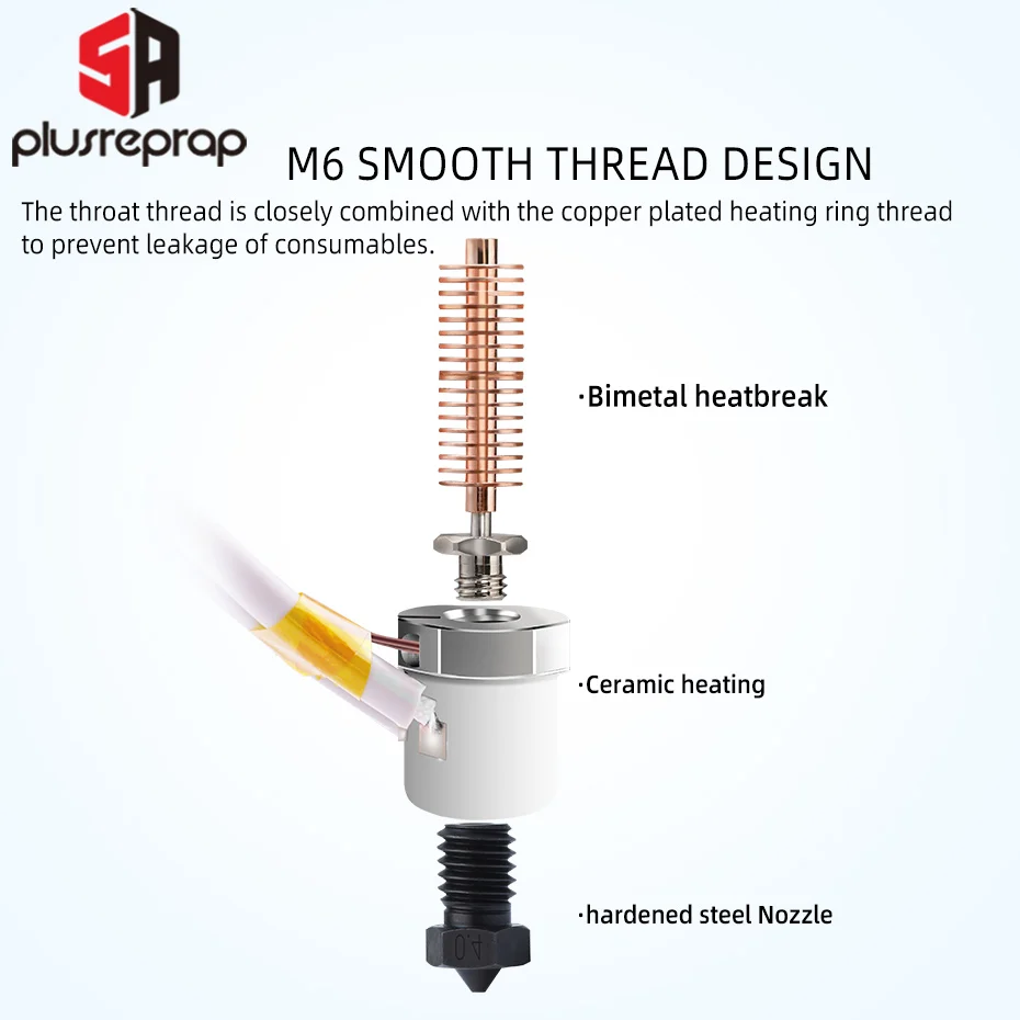 Anycubic Mega S X Chiron Hotend con núcleo de calefacción de cerámica, cabezal de impresión de velocidad de actualización - imagen 3
