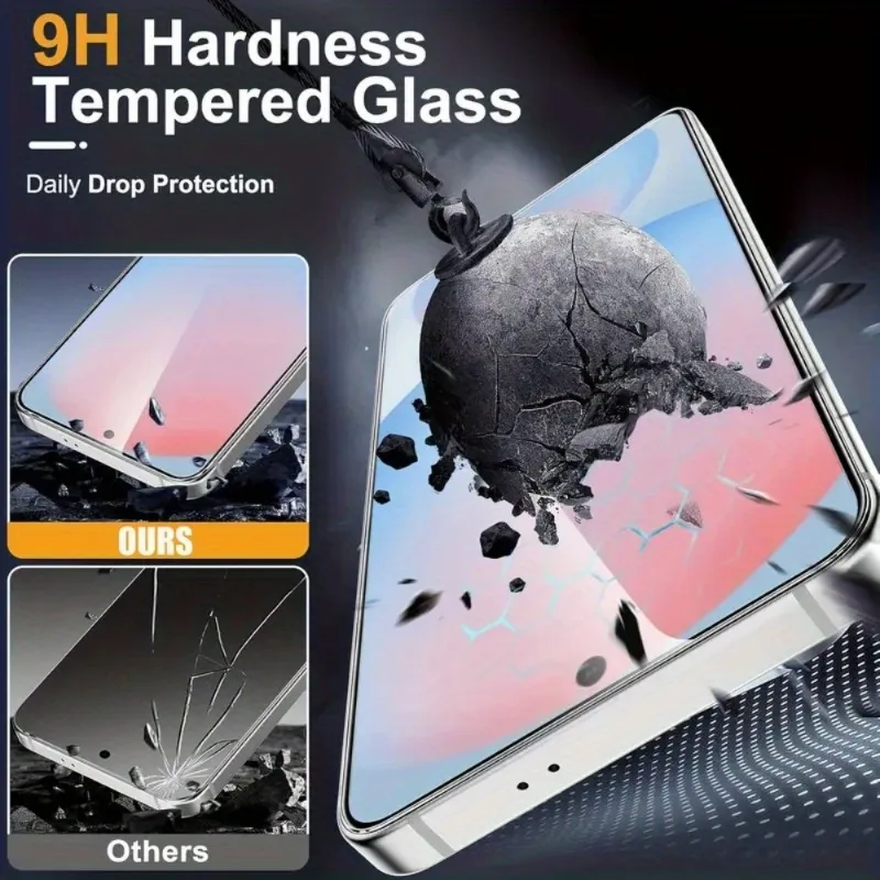 Protector de pantalla Ultra HD para Samsung Galaxy S25 S24 S23 Ultra S22 S21 Plus S25 Edge S23 S24 FE 9H, película de vidrio de dureza, 4 Uds. - imagen 3