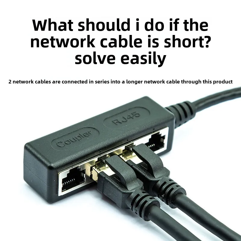 Convertidor divisor de cable RJ45, 1 macho de entrada a 4 salidas hembra, adaptador de extensión de cable de red CAT7 - imagen 5