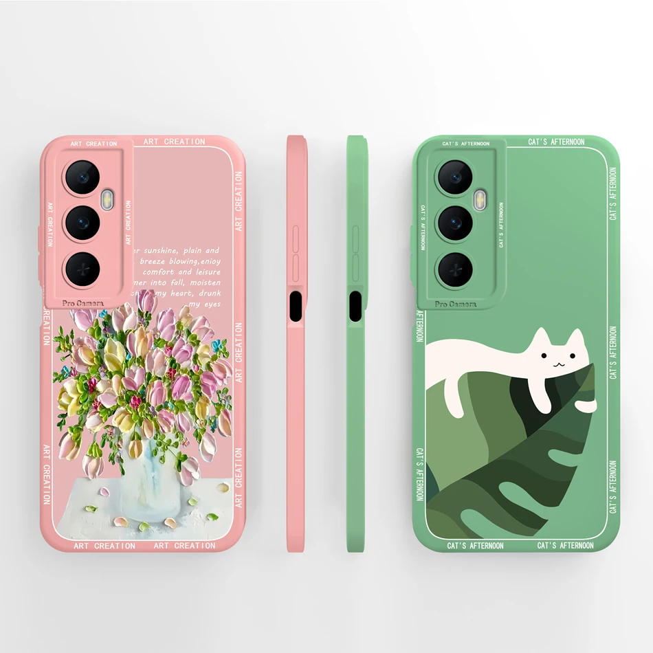 Funda para Realme C65 4G, Funda bonita de astronauta, Protector de cámara de silicona líquida suave para Oppo Realme C 65, carcasa trasera para teléfono - imagen 4