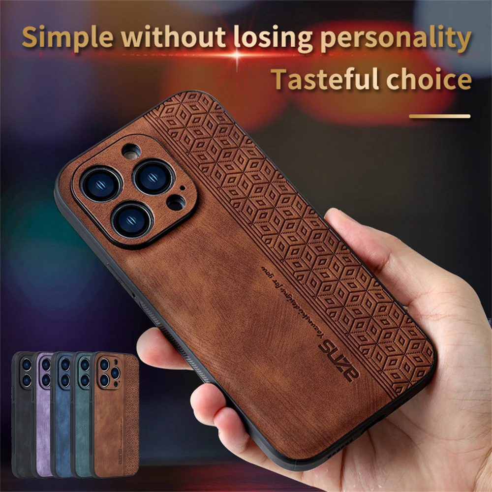 Para iPhone 15 Pro Чехол для Funda de cuero a prueba de golpes Funda trasera suave Funda para iPhone 15 Pro Coque Capa Bumper фар - imagen 3
