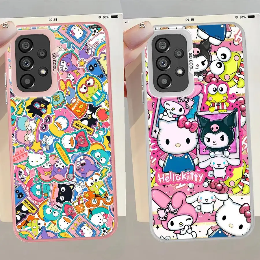 Funda para Samsung Galaxy S23 S25 Note 20 Ultra S24 FE S21 S23 S20 Plus S22 funda trasera para teléfono lindo h-elloS k-ittyS Kuromi - imagen 2