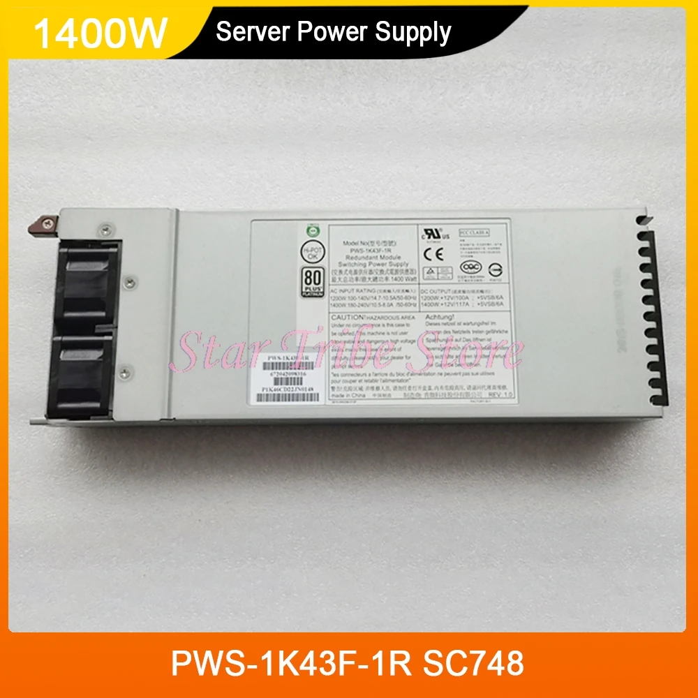 PWS-1K43F-1R 1400W SC748 Fuente de alimentación del servidor Fuente de alimentación AC-DC reductora 1U - imagen 4
