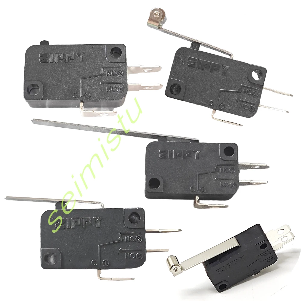 10 Uds. Copia de microinterruptor ZIPPY, microinterruptor de 3 pines de 4,8mm para botón pulsador Arcade, botón de interruptor LED, piezas de juego de gabinete Arcade
