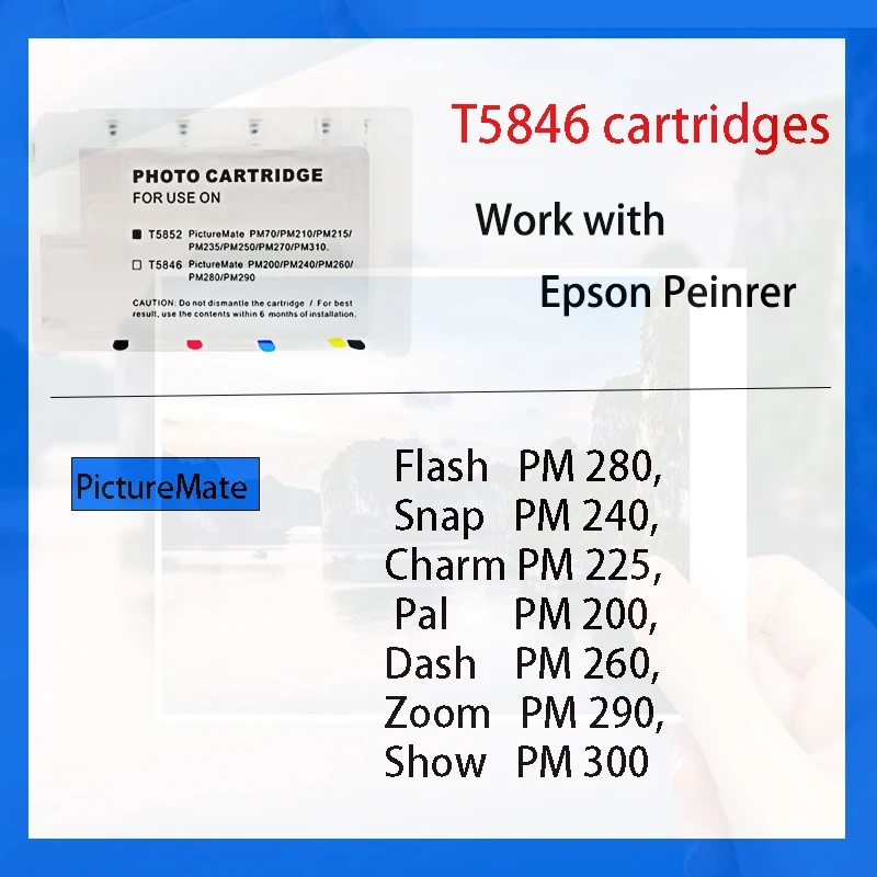 Einkshop-cartucho de tinta recargable para impresora Epson, T5846, PictureMate, PM280, PM200, PM240, PM290, PM225 - imagen 3