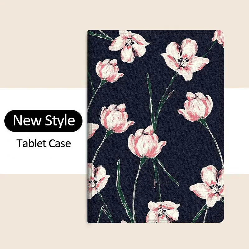 Vintage creativo flor rosa para Samsung Galaxy Tab A A7 A8 A9 A11 S6 S11 10,1 10,4 10,5 pulgadas Lite Plus funda para tableta - imagen 5