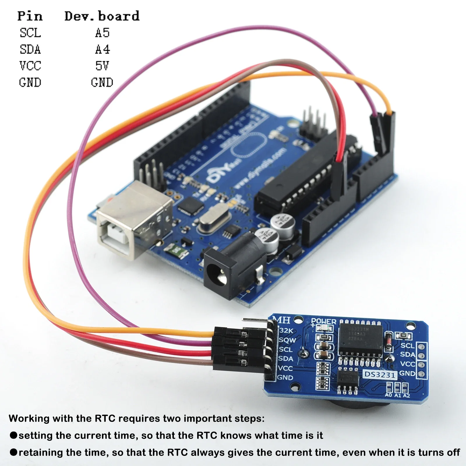 1/2/5/10 Uds DS3231 módulo IIC módulo de reloj de precisión DS3231SN DS3231M memoria en tiempo Real 3,3 V/5V para Raspberry Pi (sin batería) - imagen 5