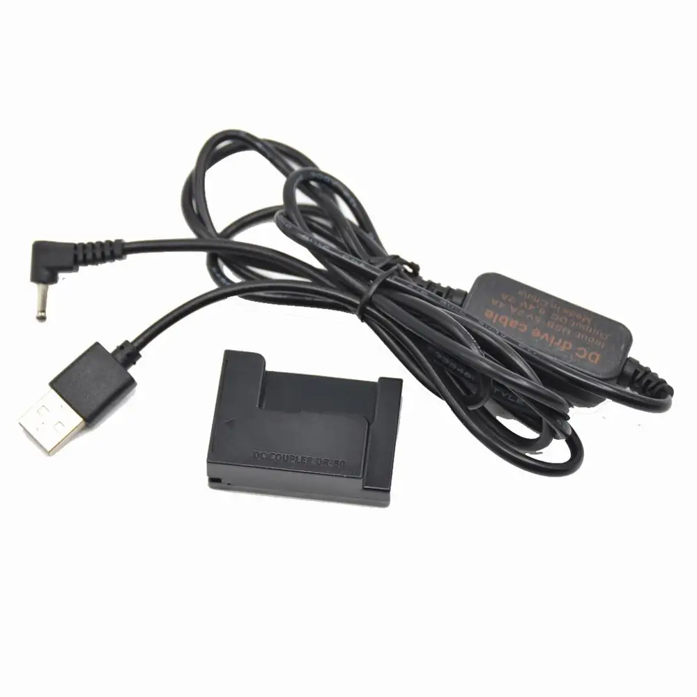 Cable de carga USB a CC NB-10L batería simulada DR-80 Kit de acoplador CC para cámara Canon G1X G3X G15 G16 SX50 SX60HS SX40 - imagen 3