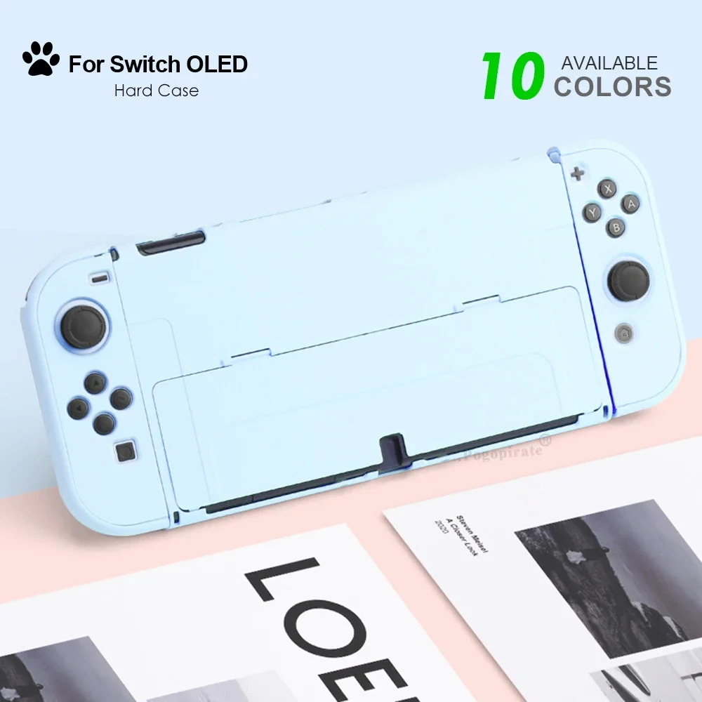 Funda protectora rígida para Nintendo Switch, carcasa protectora para controlador de JoyCons, OLED, 10 colores - imagen 4