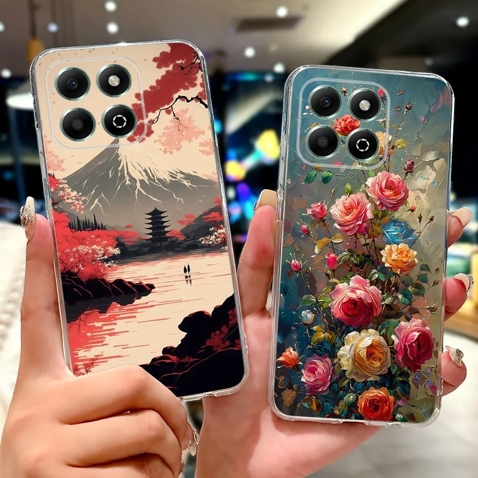 Para Honor X6b funda JDY-LX1 JDY-LX2 funda pintada de flores coloridas funda de silicona suave para Honor X6a X 6b HonorX6a HonorX6b Fundas - imagen 4