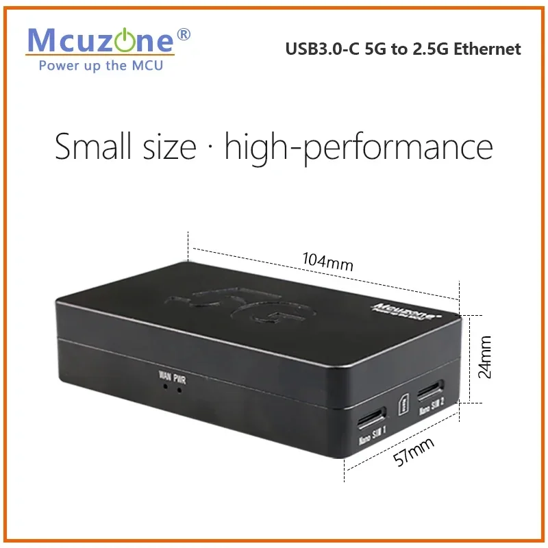 (Modelo:MR5211C)USB3.0-C M.2 5G a 2.5G Ethernet(RJ45), caja CNC, versión mejorada MR5210C compatible con RM521F,RM520N,RM510Q,RM500Q