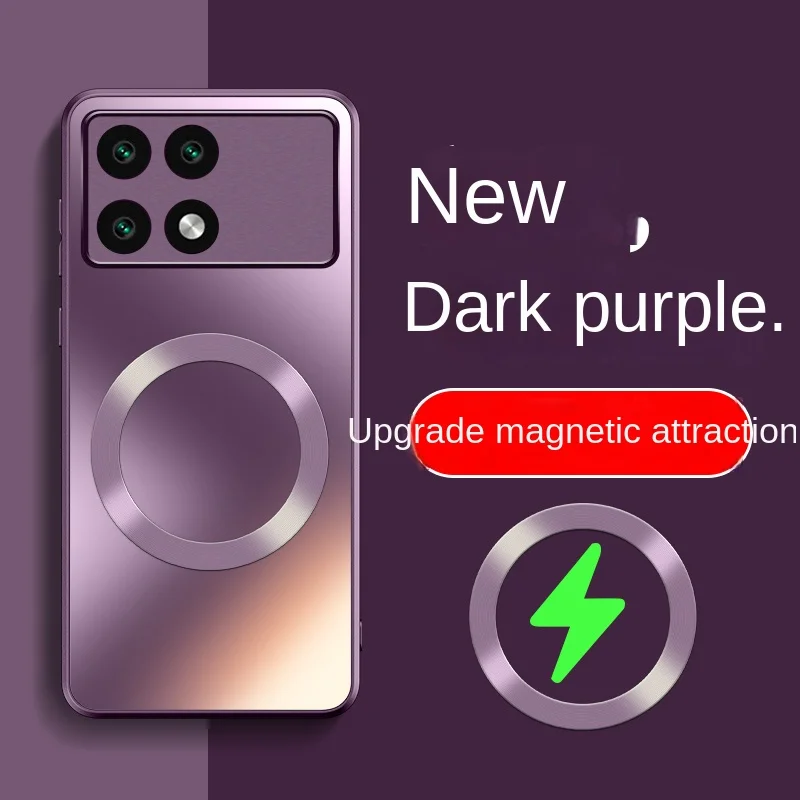 Funda dura mate para Xiaomi POCO X6 Pro, carcasa trasera protectora magnética para Xiaomi POCO X6Pro, carcasa completa para teléfono - imagen 5