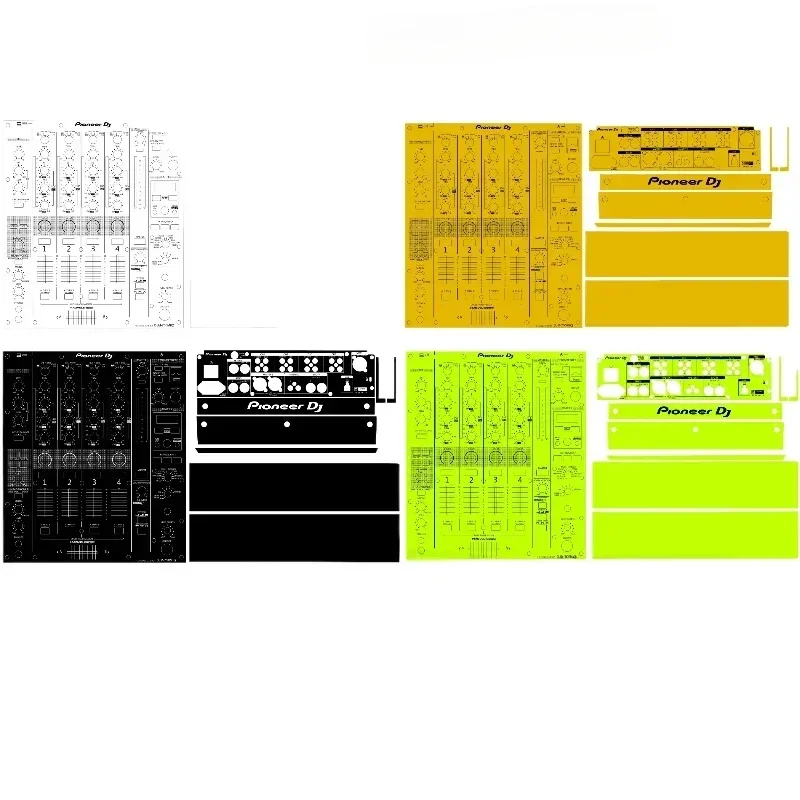 Pioneer DJM750MK2 DJM-750MK2 Mezclador Reproductor de discos Película Adhesiva protectora. No panel de hierro