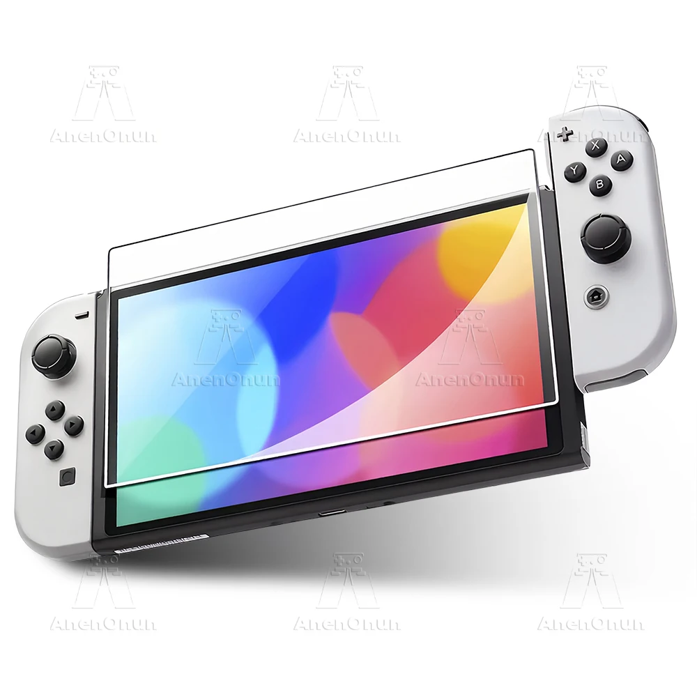 Protector de pantalla transparente HD para interruptor OLED, antiarañazos, antihuellas, sin burbujas, borde curvo 2.5D, vidrio templado inastillable