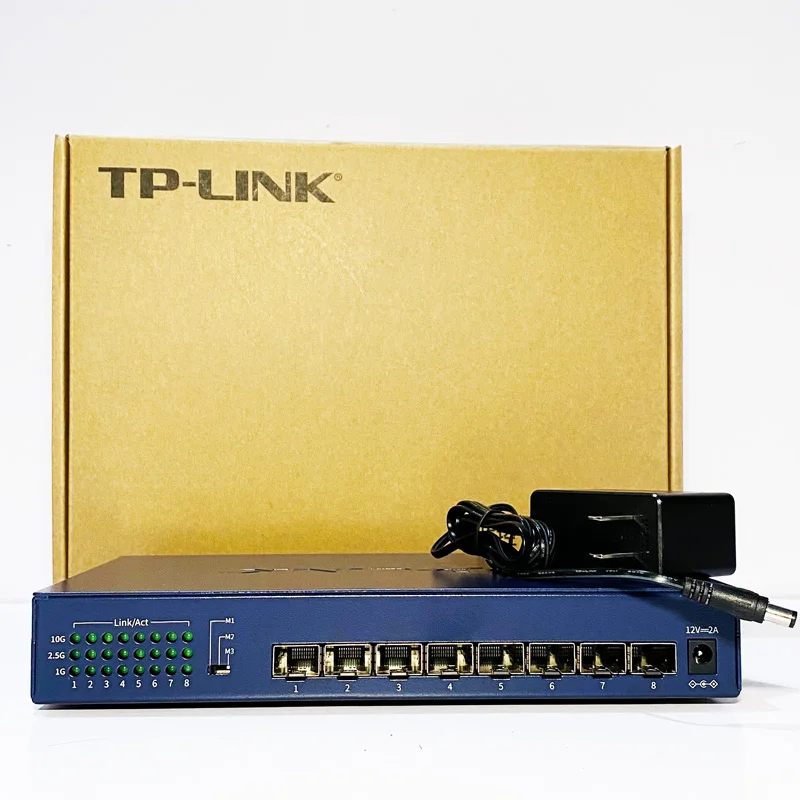 Tp-link-conmutador Ethernet de 10gb, Gigabit, 10000mbps, SFP + puertos ópticos, Antminer de escritorio, concentrador 2,5G, divisor de Internet de TL-ST1008f - imagen 5