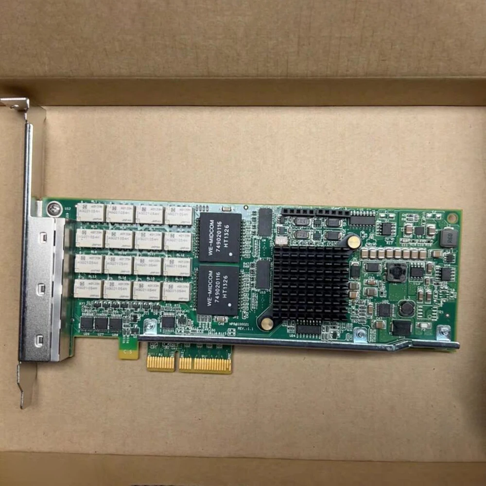 Tarjeta de red de interfaz eléctrica Gigabit de cuatro puertos I350AM4 RJ45 PE2G4BPI35LA-SD - imagen 3