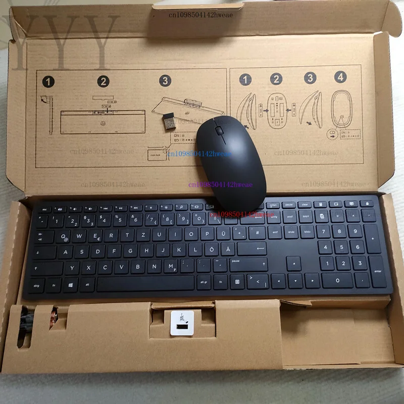 Combo de ratón y teclado inalámbrico 2,4G para HP Pavilion 800 HSA-P003K inglés
