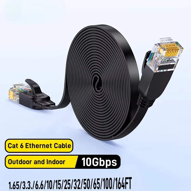 Cable Ethernet CYANMI Cat 6, 10 Gbps para exteriores e interiores compatible con redes Cat6a Cat5 Cat5 para juegos, Xbox, PS4, módem, enrutador - imagen 2