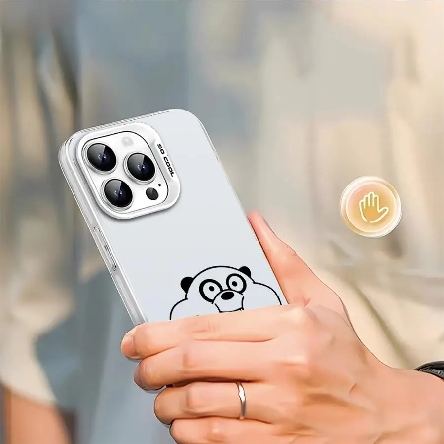 Funda blanda para iPhone 14 15 16 Plus 16e 11 12 13 Pro Max lindo oso de dibujos animados - imagen 4