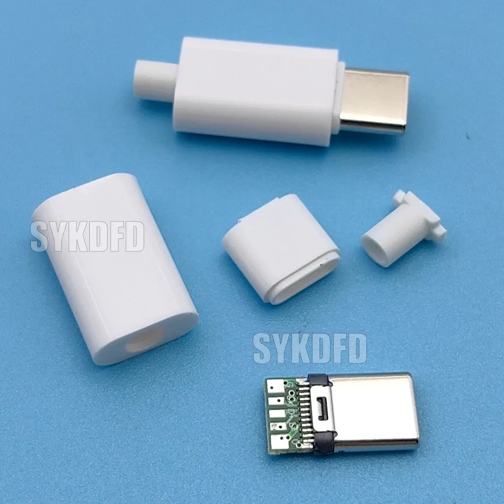 5-10 Uds USB 3,1 24 pines tipo C macho 5 juntas de soldadura para teléfono móvil carga rápida 3A C a C almohadilla de soldadura reparación enchufe de datos DIY - imagen 3