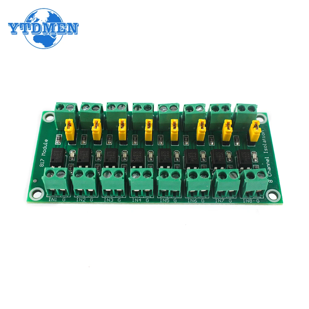 PC817 Placa de aislamiento de optoacoplador de 8 canales Módulo adaptador convertidor de voltaje de 8 vías Controlador de 3,6-30 V Módulos aislados fotoeléctricos - imagen 5
