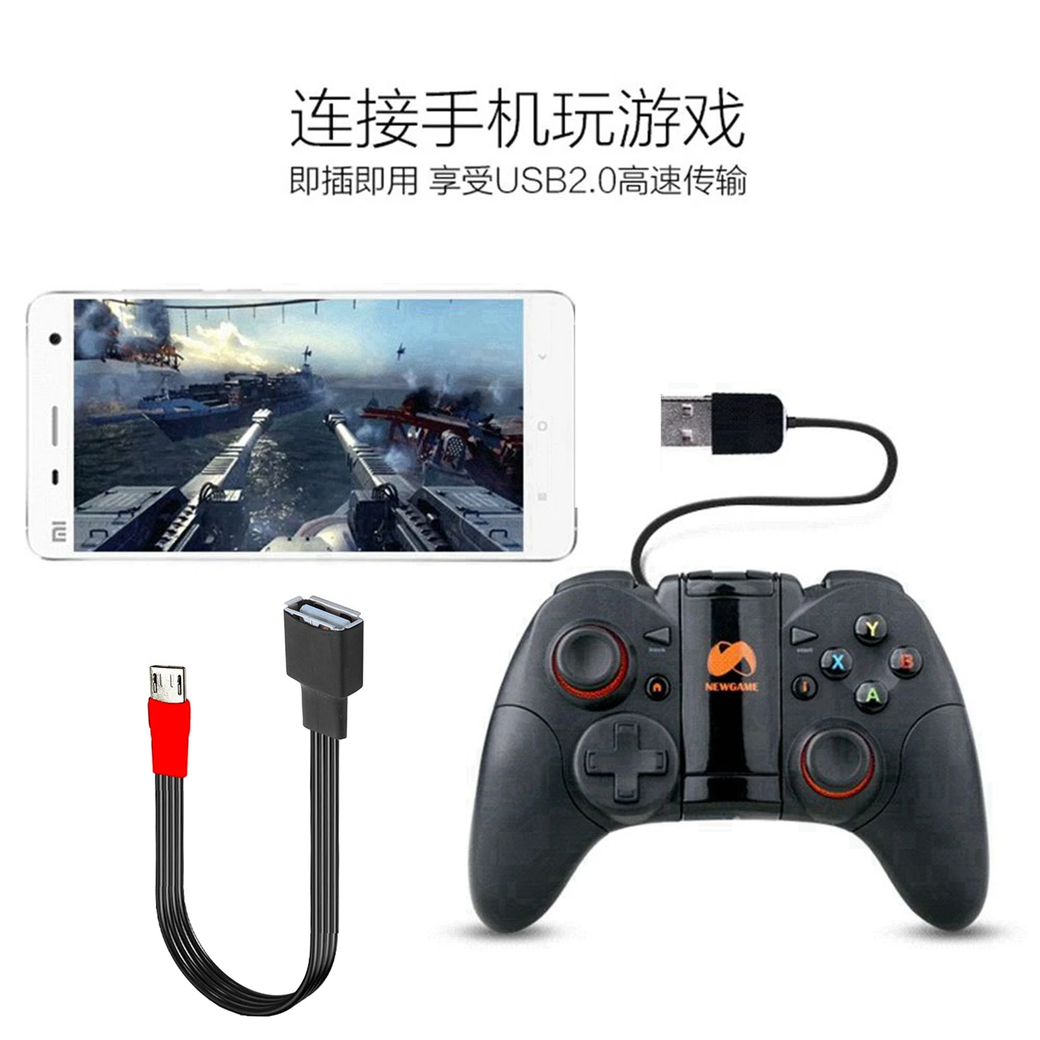 Cable USB micro plano a OTG adecuado para teléfonos y computadoras con función en adaptador micro usb macho a USB 2.0 hembra a 90 grados - imagen 5