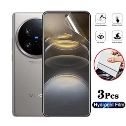 3 uds película de hidrogel para VIVO X50 Pro Plus V30 V23 V21 S12 IQOO 10 9 8 Protector de pantalla
