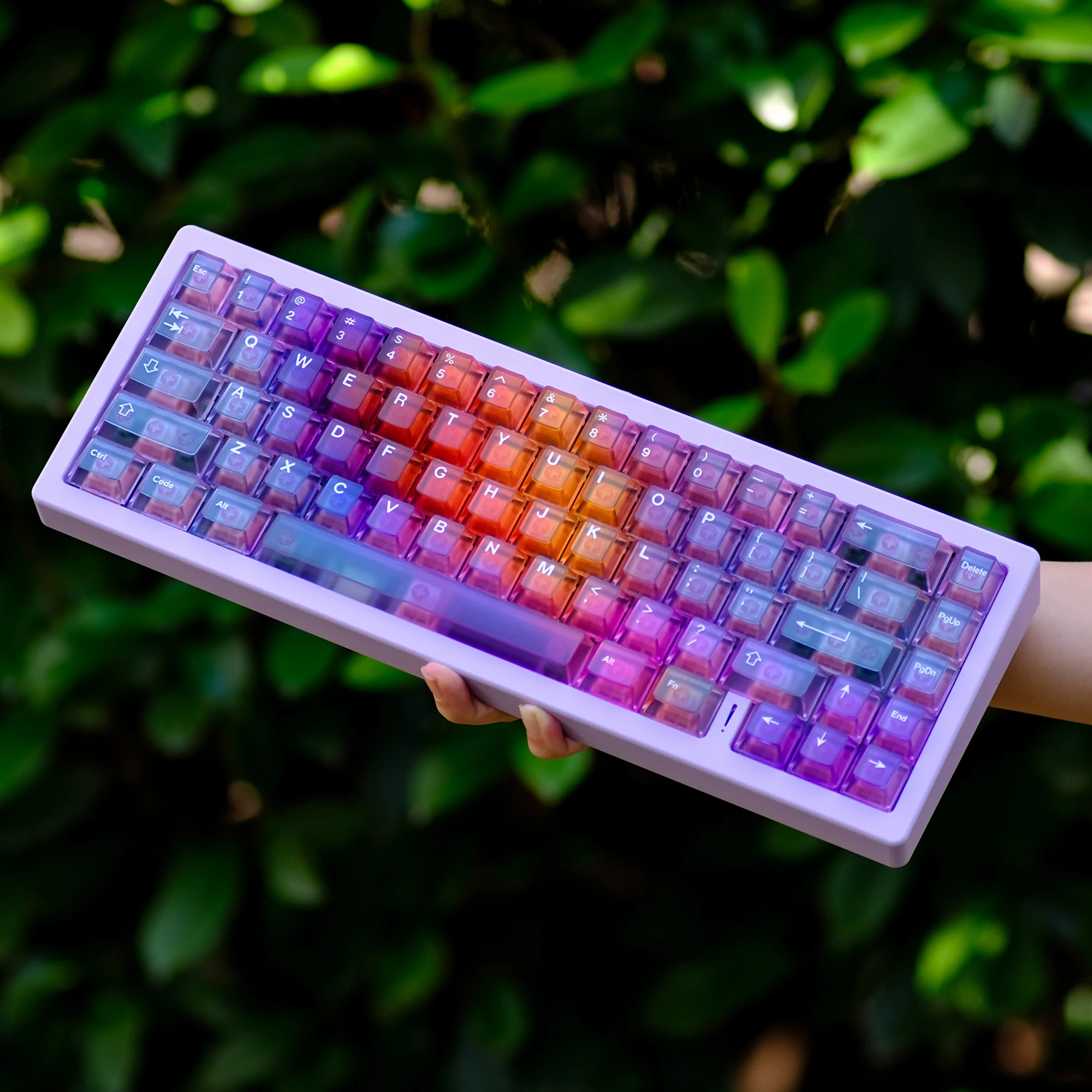 Teclas gradiente niebla transparente Cherry Pc 122 teclas transmisión de luz teclas de teclado Diy personalizadas - imagen 5