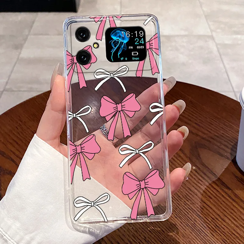 Funda de teléfono suave de TPU para Cubot A20, funda trasera de silicona transparente divertida de lujo con bonito conejo de amor para Cubot A 20, carcasa protectora - imagen 4