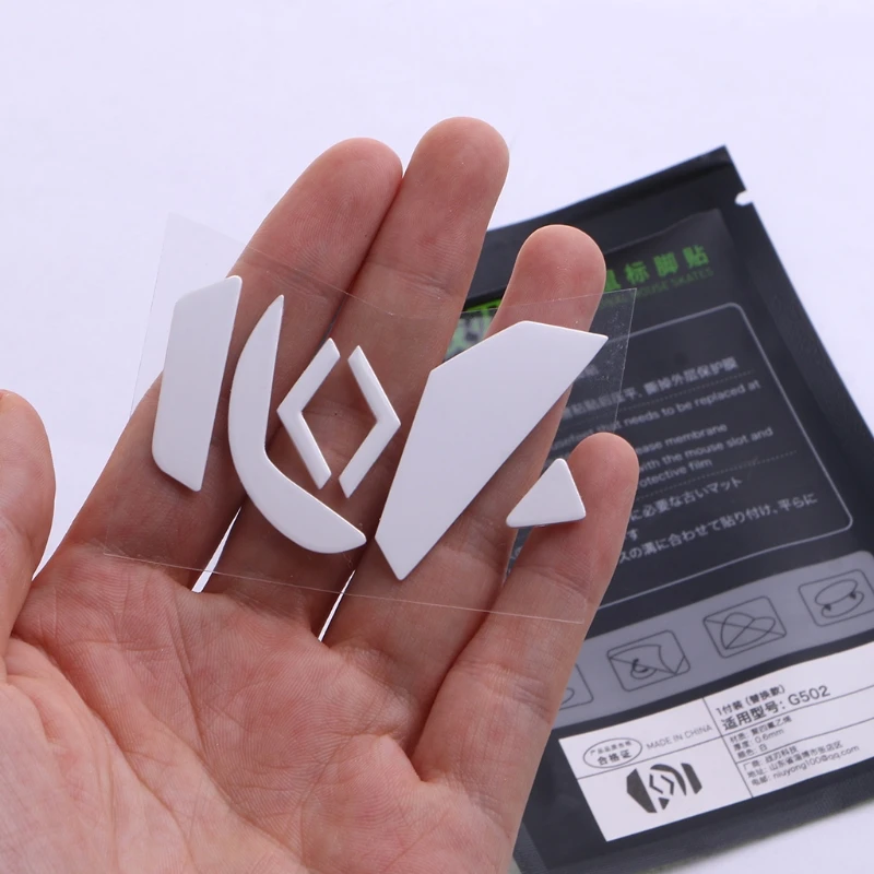 1 paquete pegatinas profesionales para patines ratón, almohadilla para pies ratón, desliza, reemplazo borde curvo redondeado para ratón G502 - imagen 2