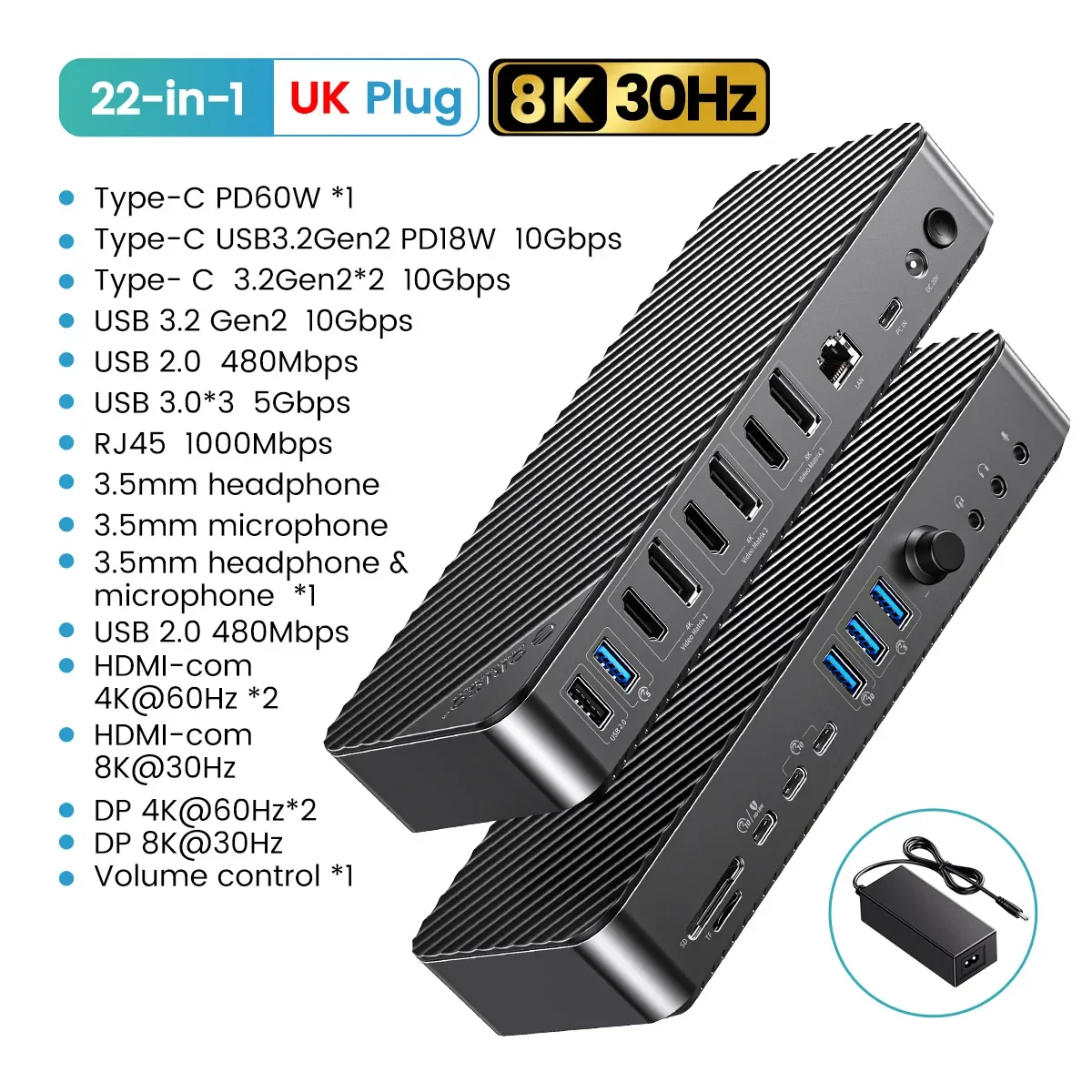 22-in-1 UK Plug