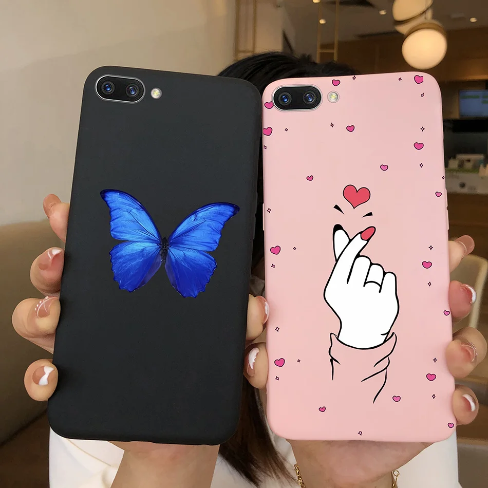 Para Oppo A3s funda CPH1803 Linda funda pintada de caramelo para OPPO A12e CPH1853 A5 AX5 CPH1809 fundas de teléfono contraportada parachoques a prueba de golpes