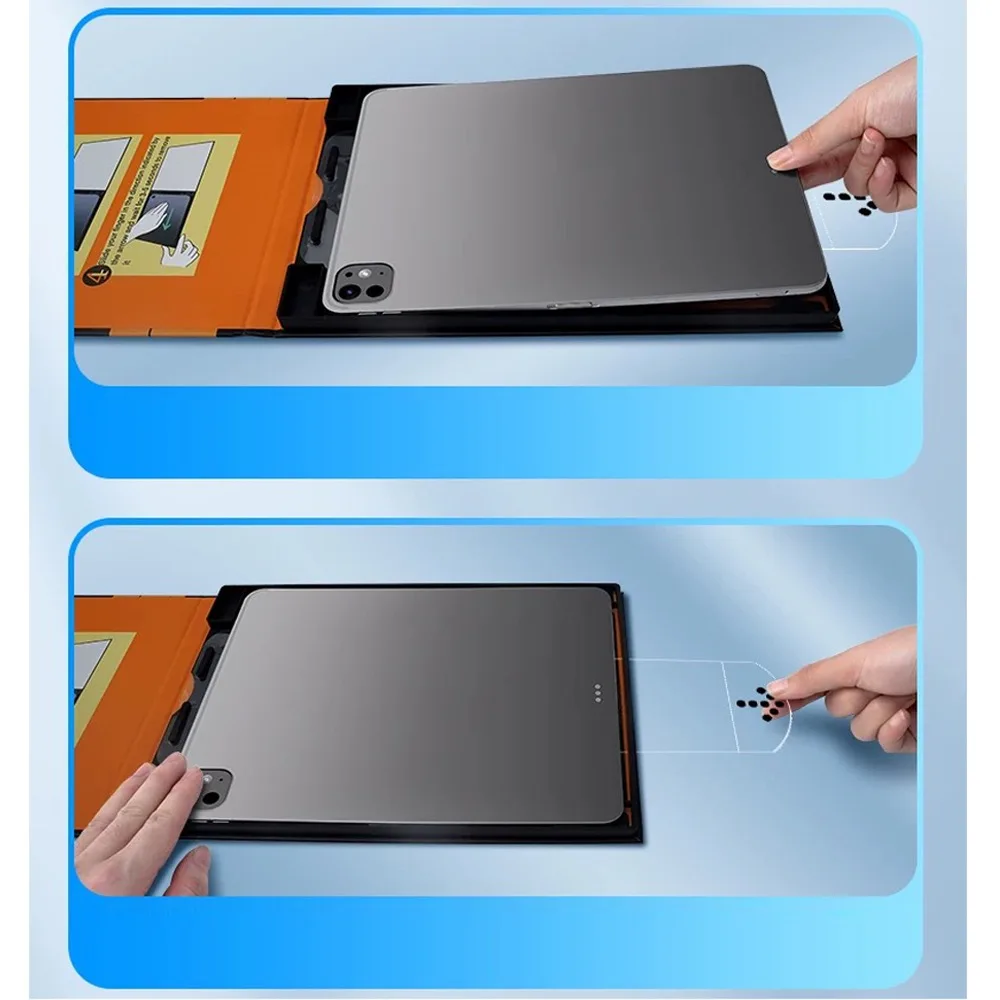 Vidrio templado fácil de instalar para iPad (A16) 11th/Air11/Air13 2025 HD Protector de pantalla transparente eliminación de polvo cajas de pasta de ajuste rápido - imagen 3