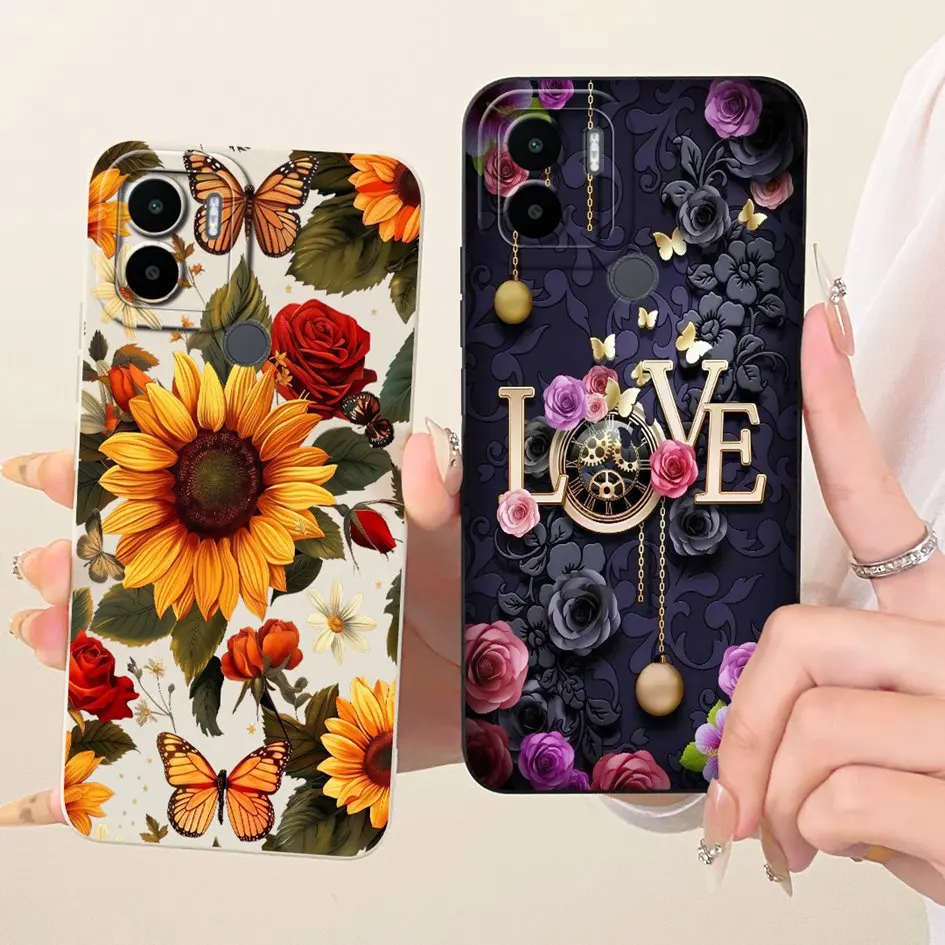 Para Xiaomi Redmi A1 A2 Plus funda nueva moda Margarita flor suave caramelo funda de silicona para Xiaomi Poco C50 C51 Redmi A1 + A2 + parachoques - imagen 5