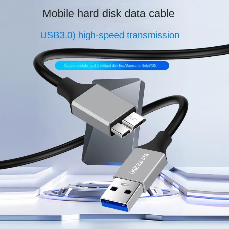 Disco duro externo USB 3,0, Cable Micro B HDD, Cable de datos MicroB SSD, Cable Sata para Samsung, disco duro PC, USB 3,0, cargador de 5gbps 3A - imagen 2