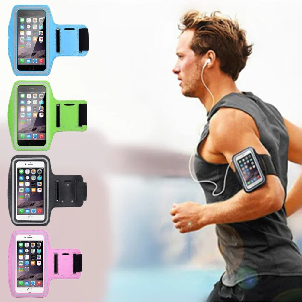 Brazalete para teléfono móvil de 5 pulgadas, soporte para teléfono inteligente para deportes al aire libre, bolsa para teléfono para correr en el gimnasio, fundas para Samsung y IPhone - imagen 3