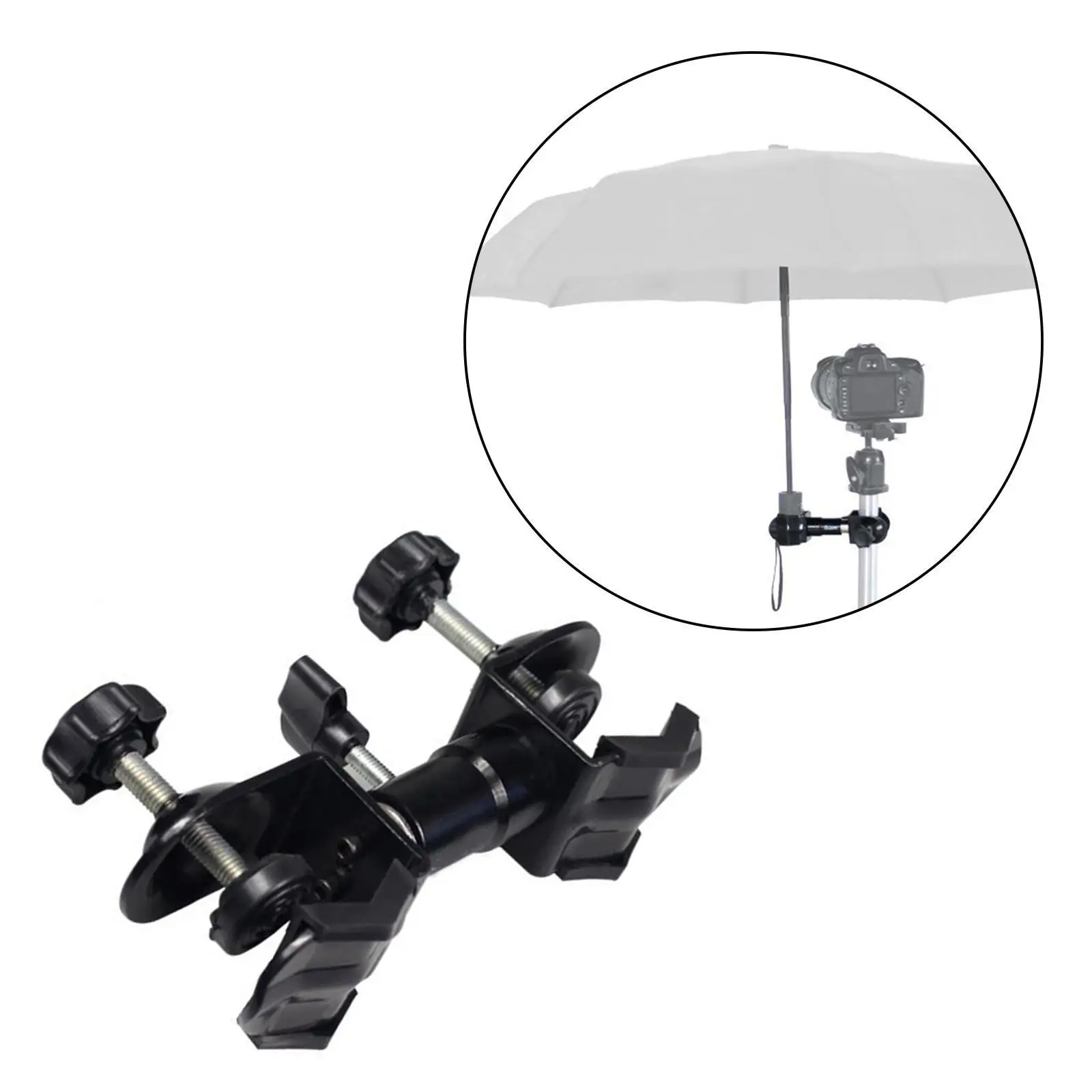 Soporte de Flash de cámara con paraguas Reflector giratorio de Metal - imagen 4