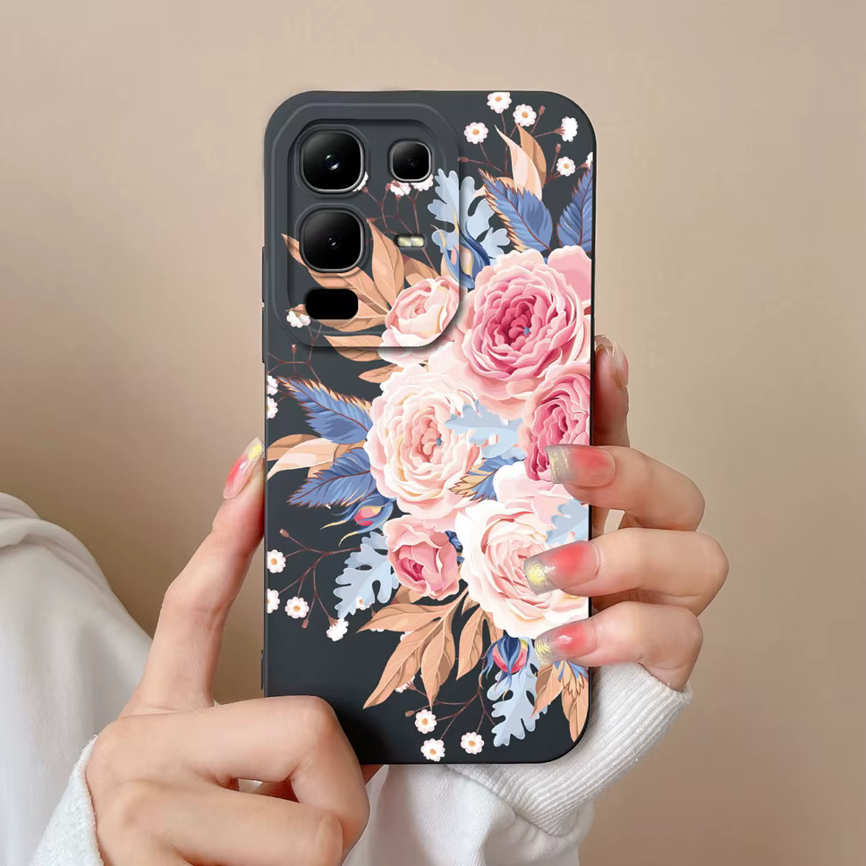 Funda de teléfono para Infinix Note 50 Pro Plus, funda bonita con flores, Capa para Infinix Note 50X, Fundas protectoras ligeras - imagen 4