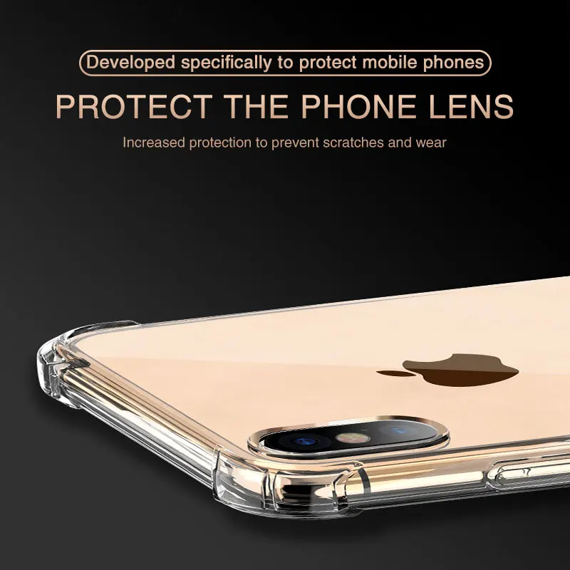 Funda de teléfono transparente a prueba de golpes, carcasa trasera de lujo para iPhone X, Xr, Xs Max, 11, 12, 13, 14 Pro Max, 8, 7, 6s Plus, SE 2020 - imagen 4
